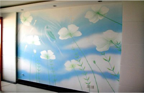 峡江画墙绘怎么画好白云的蓬松感？