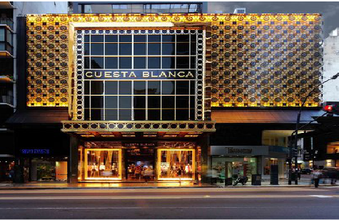 峡江门头设计与商业空间的纽带。