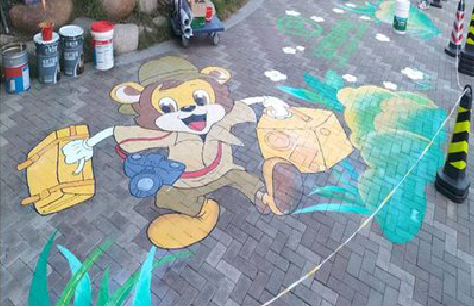 峡江夏季画地面彩绘会遇到的问题