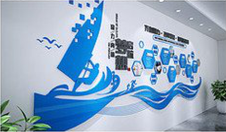 峡江海浪主题文化墙如何设计？