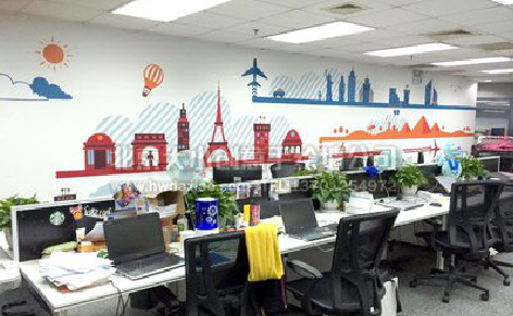 峡江教你设计办公室墙绘的方法。